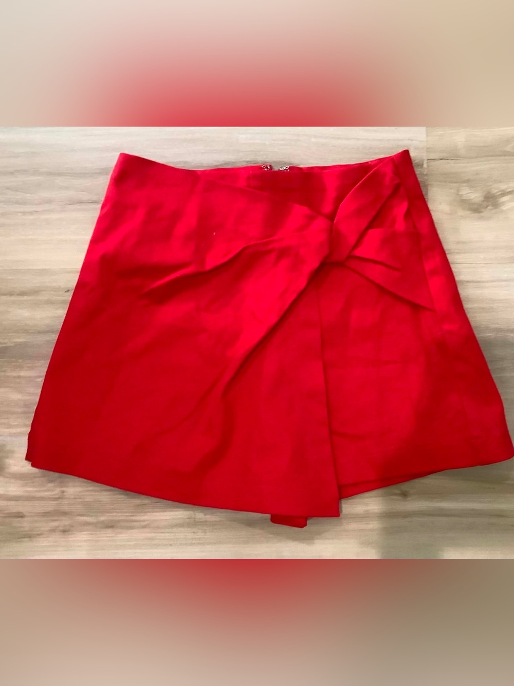 Vici Red Mini Wrap Skirt